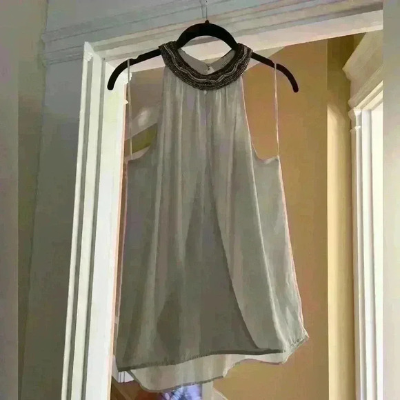 ZARA Blouse with Beaded Collar - Picture 4 of 7